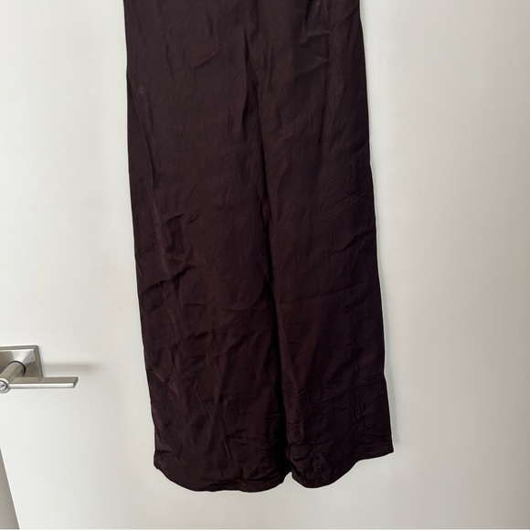 Zara Chocolate Brown Satin Slip Dress - Picture 4 of 11
